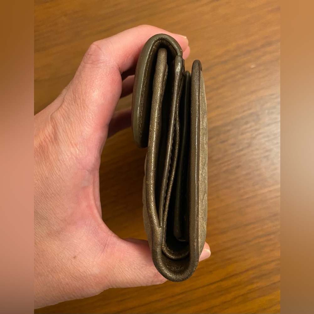 Celine Suede Double Snap Wallet